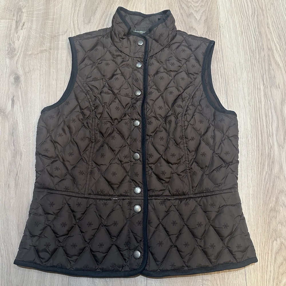 Eddie‎ Bauer Women's Size Small Premium Quality Goose Down Quilted Vest 650 Fill